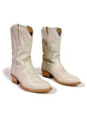 Tecovas The Chloe Pearl Smooth Ostrich Western Boots